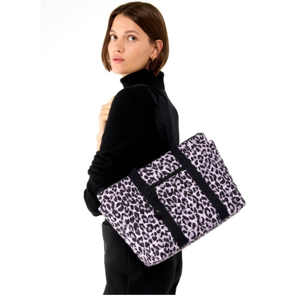 Leopard Print Quilted Tote Bag NEW with tags